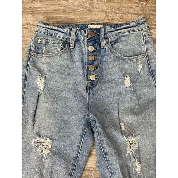 Altar’d State Jeans Distressed High Rise Light Wash Women’s Junior’s Size 3 - Picture 3 of 7